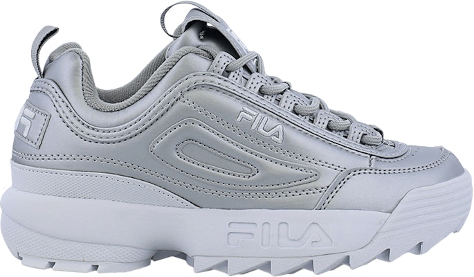 Women FILA Disruptor 2 Premium Metallic Silver 5FM00518 063