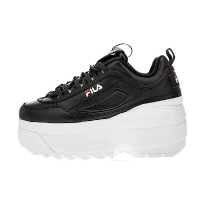 (W) FILA Disruptor 2 Wedge 'Black White'