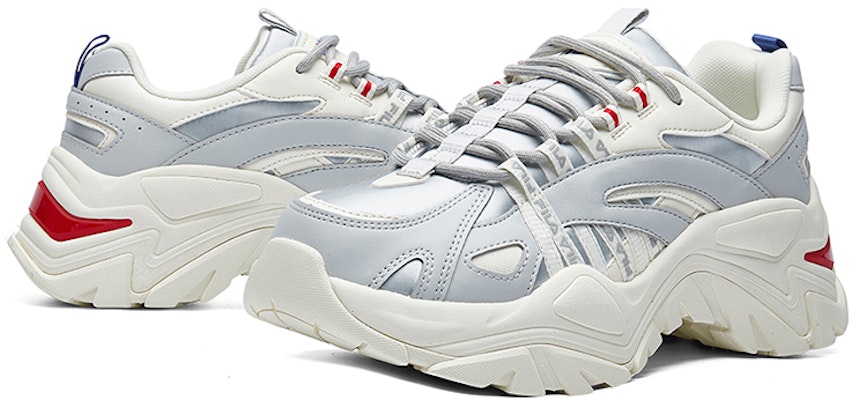 Fila 斐樂 Sofia 魚刺 厚底休閒老爹鞋 女款 灰白紅 Shop Fila 斐樂 Sofia 魚刺 厚底休閒老爹鞋 女款 灰白紅