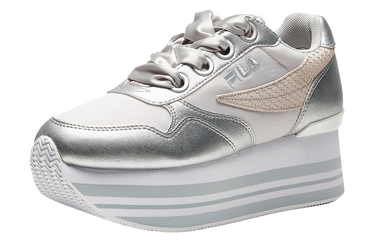 Order FILA斐樂 潮流百搭增高 厚底鞋 女款 銀白