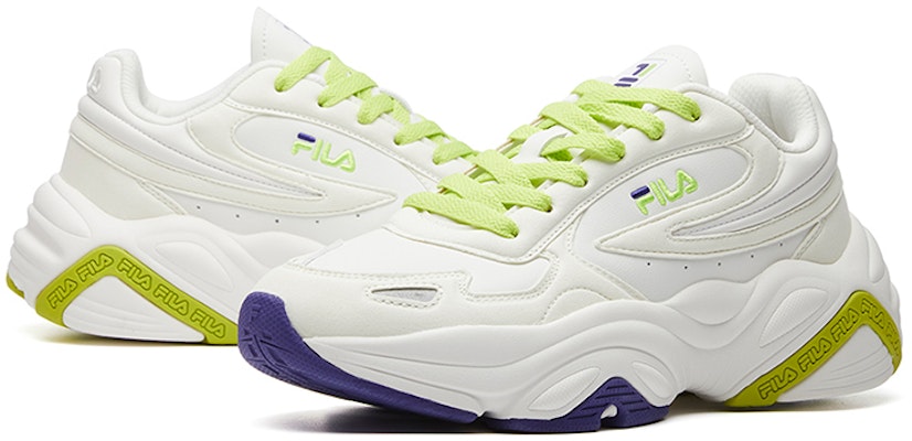 (W) FILA Morden Chic-FMC 'Putih Kuning' Sneakers F12W111123FSW Shop (W) FILA Morden Chic-FMC 'Putih Kuning' Sneakers F12W111123FSW