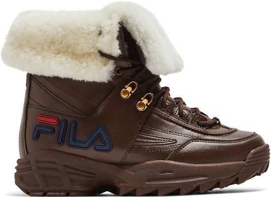 (W) FILA ディスラプターブーツ (ブラウン) 5HM00545-234 1