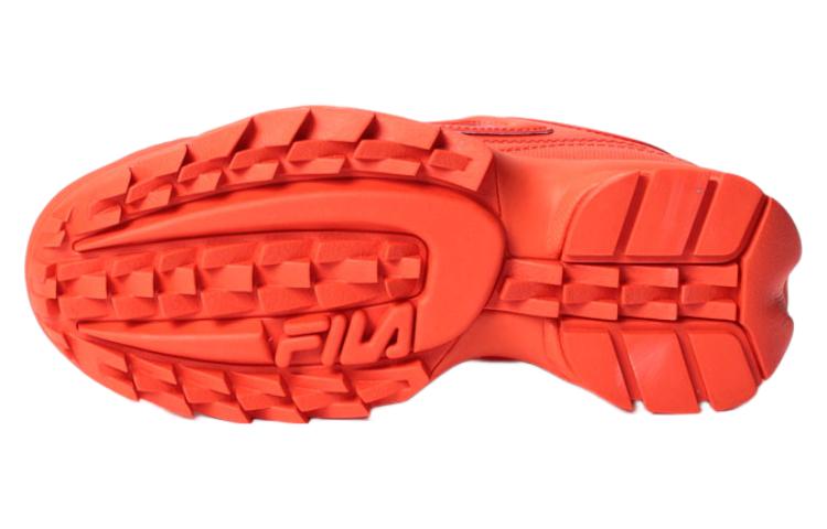 Shop FILA斐樂 DISRUPTOR II / Disruptor 2 耐磨防滑 低筒 跑步鞋 女款 橙色