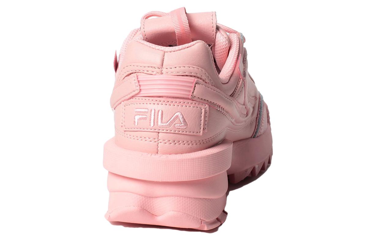 Lookbook FILA斐樂 Disruptor II EXP 防滑耐磨 低幫 生活休閒鞋 女款 粉色