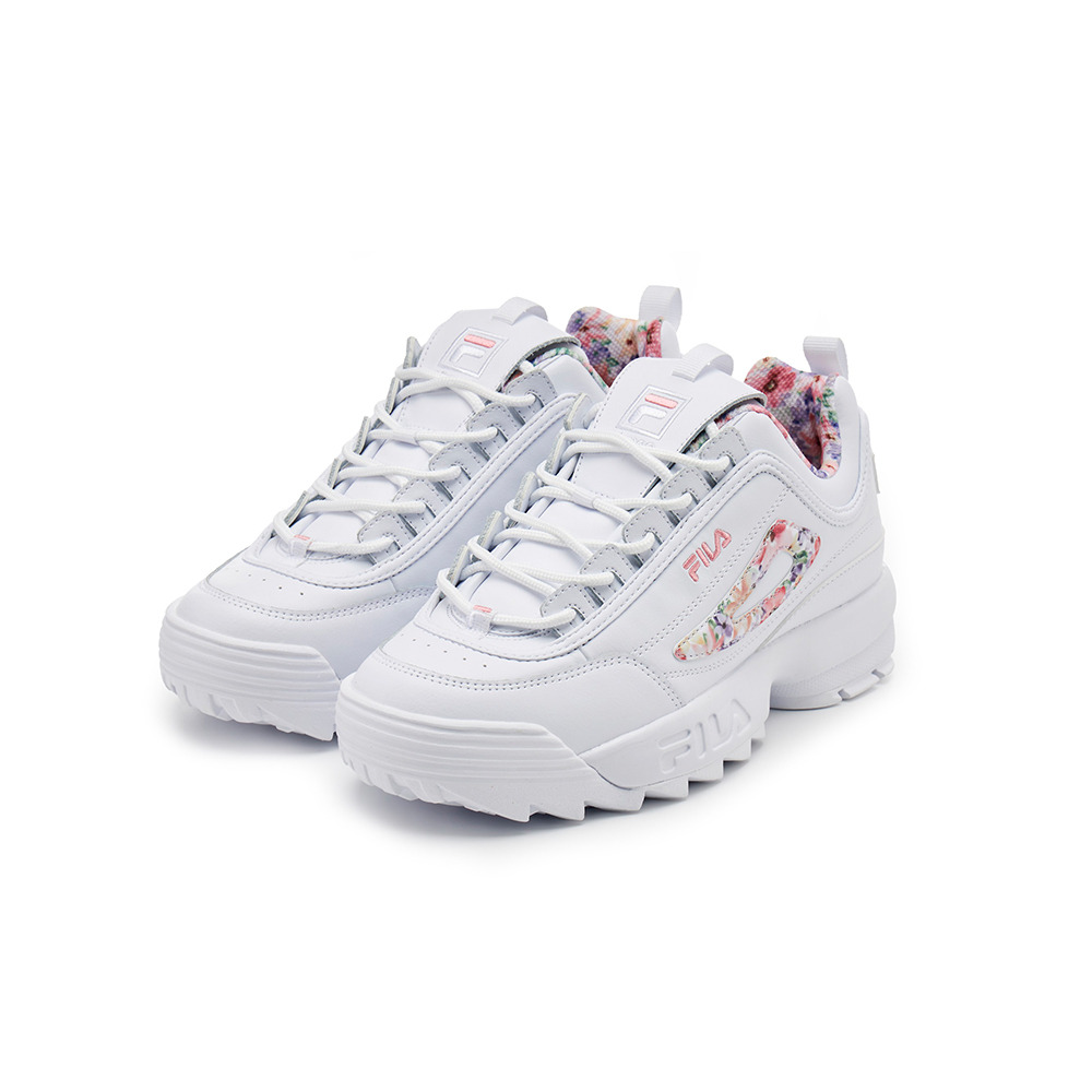 (W) FILA Disruptor II Flower  Dad Shoes White 圖 2