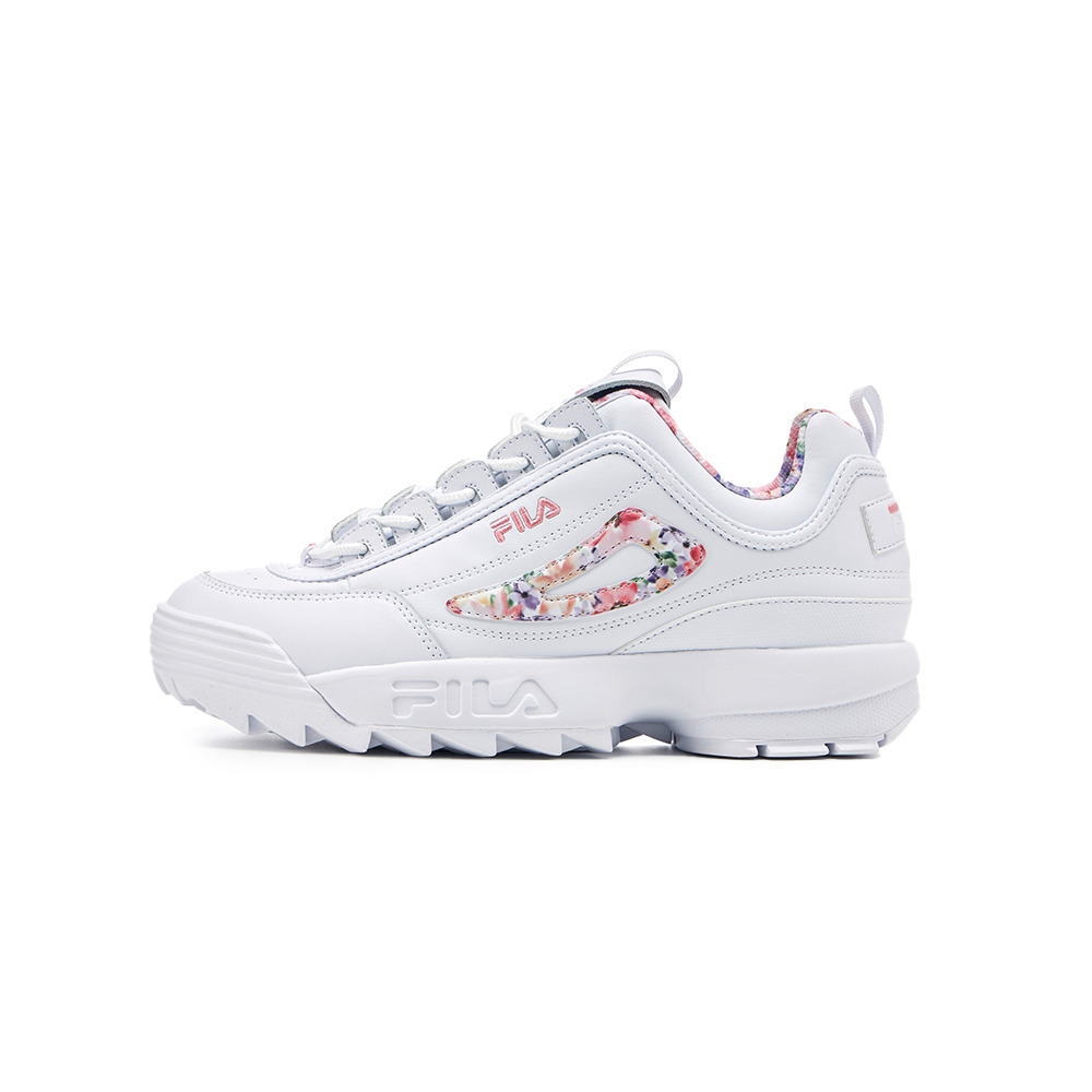 (W) FILA Disruptor II Flower  Dad Shoes White 圖 6