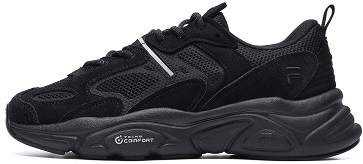 Women FILA Disruptor Low Black Suede F12W131116FBK