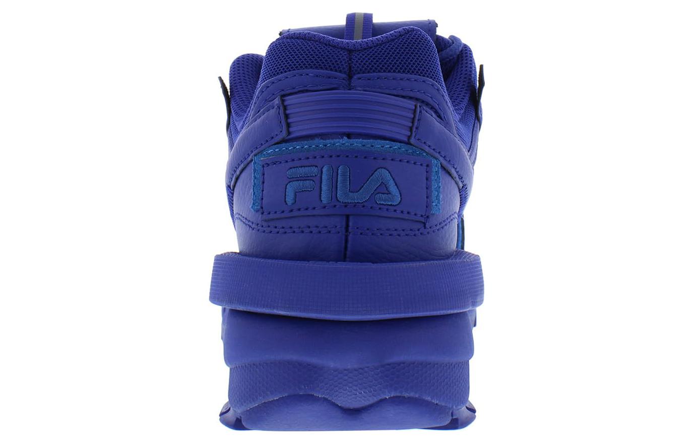 Lookbook FILA斐樂 Disruptor 圓頭繫帶 減震耐磨 低筒 跑步鞋 女款 藍色