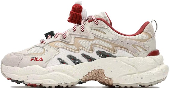 (W) 휠라 디스럽터 로우 "크리스마스 베이지 레드" F12W411120FWL Buy (W) 휠라 디스럽터 로우 "크리스마스 베이지 레드" F12W411120FWL