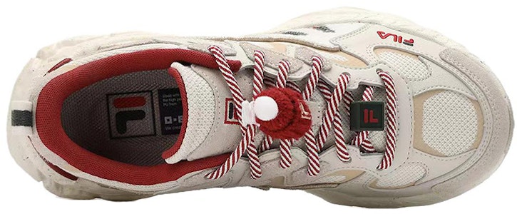 (W) 휠라 디스럽터 로우 "크리스마스 베이지 레드" F12W411120FWL Order (W) 휠라 디스럽터 로우 "크리스마스 베이지 레드" F12W411120FWL