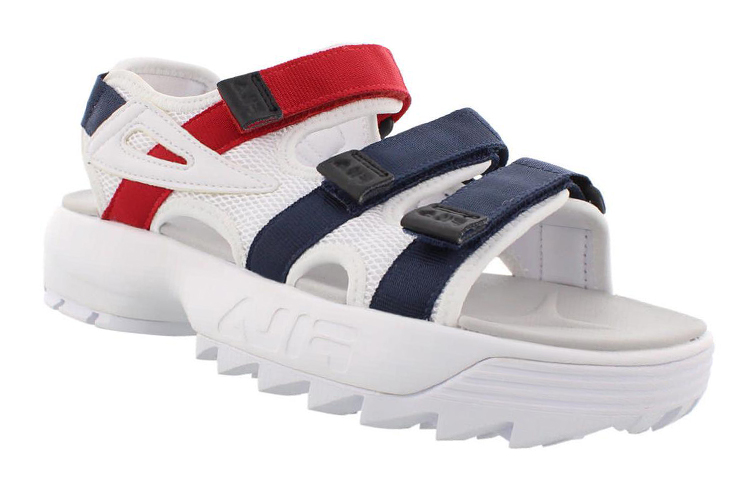 Lookbook (W) FILA 破坏者凉鞋 '白色海军蓝红色' 5SM00035-125
