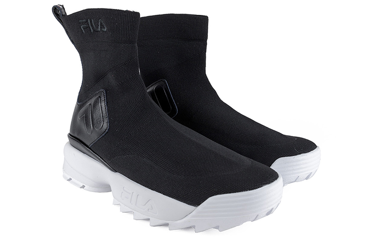 (W) FILA Disruptor Stretch Trainers Black/White 圖 2