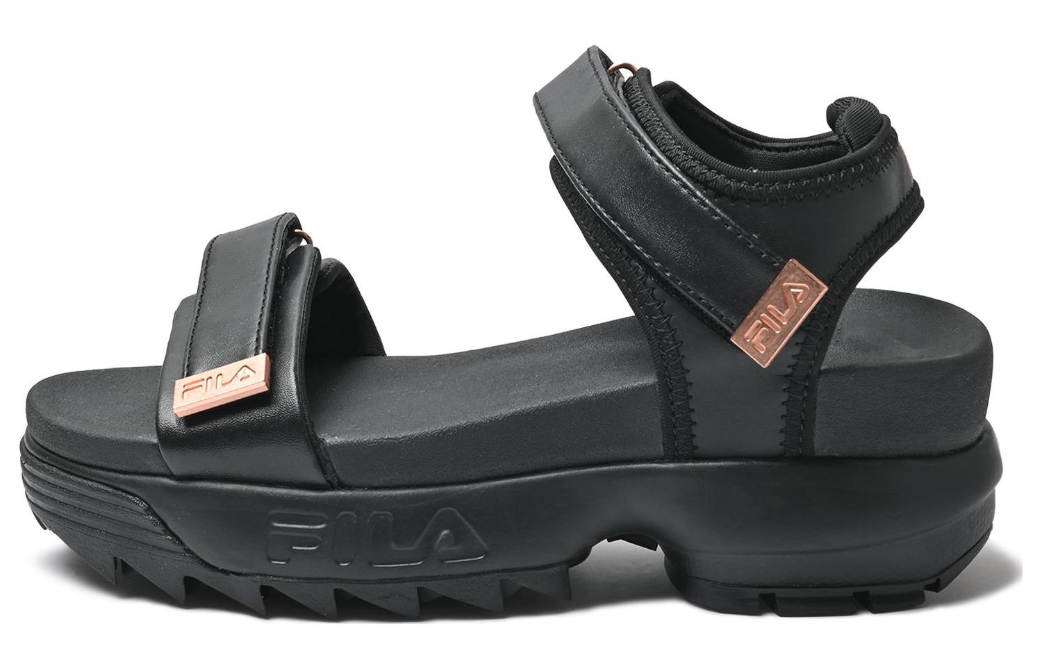 (Women) FILA Disruptor Wedge 'Black Beach Sandal' 504676721-012