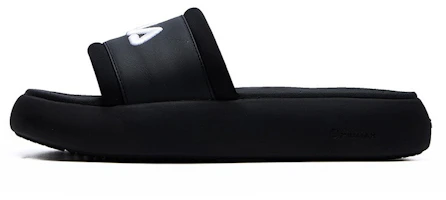 (Women) FILA Donut Fashion Casual Slippers For Black F12W124622FBK (Women) FILA Donut Fashion Casual Slippers For Black F12W124622FBK