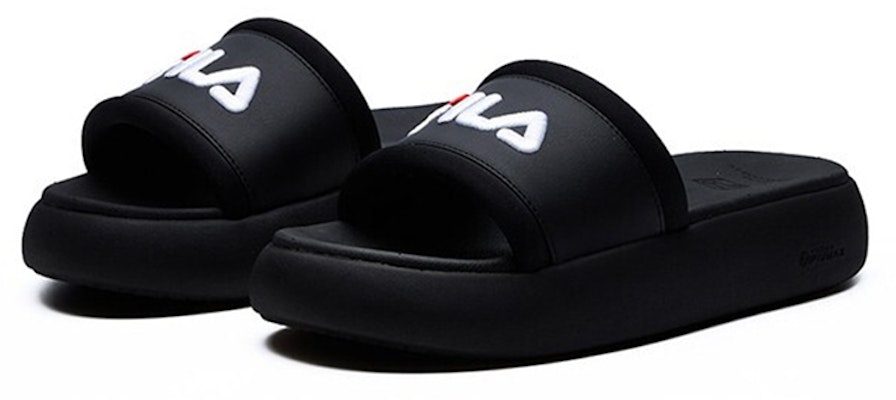 (W) 휠라 도넛 슬리퍼 블랙 (Fila Donut Slippers Black) F12W124622FBK Lookbook (W) 휠라 도넛 슬리퍼 블랙 (Fila Donut Slippers Black) F12W124622FBK