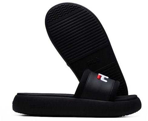 (W) 휠라 도넛 슬리퍼 블랙 (Fila Donut Slippers Black) F12W124622FBK Details for (W) 휠라 도넛 슬리퍼 블랙 (Fila Donut Slippers Black) F12W124622FBK