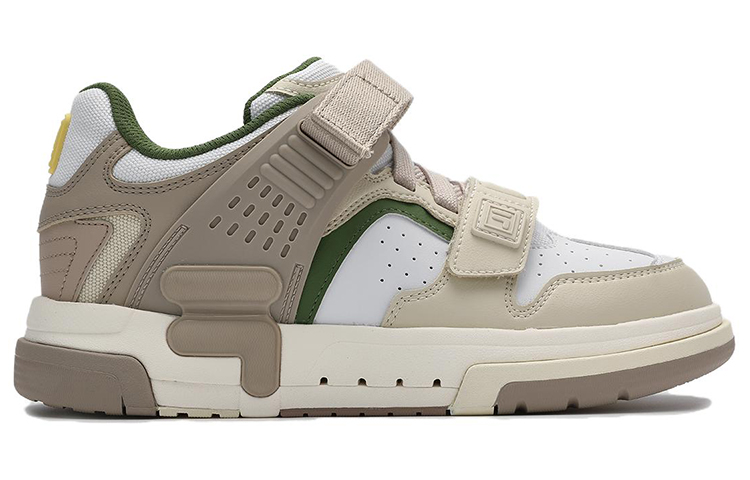 Order FILA斐樂 DOPPIO 舒適百搭 簡約 耐磨 中筒 板鞋 女款 白棕色