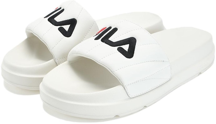 (W) FILA Drifter Bold Selipar 'Putih Hitam' F12W322501FGD Lookbook (W) FILA Drifter Bold Selipar 'Putih Hitam' F12W322501FGD