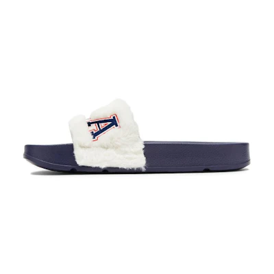 (W) FILA Drifter Furry Collegiate Slide 'Black White'