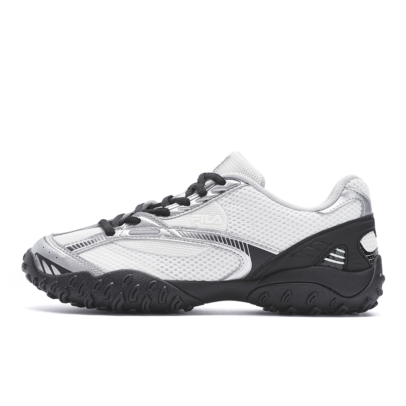 (Women) FILA ECHAPPE 2 Low-Top Casual Sneakers White/Silver Fashionable Comfort F12W522146FGS