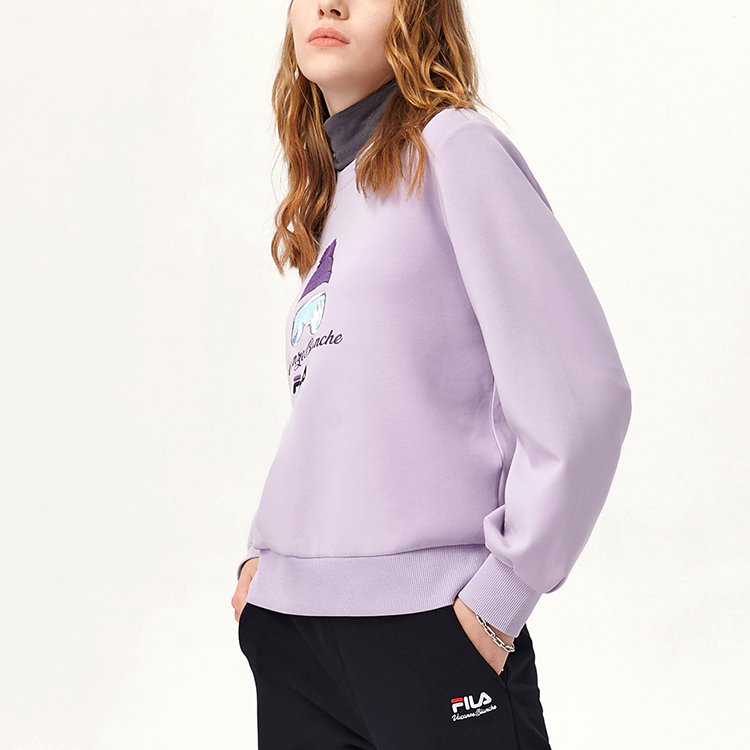 Sizing (W) FILA 刺繡Logo 套頭針織衫 淡粉紫色 F11W148201F-VT