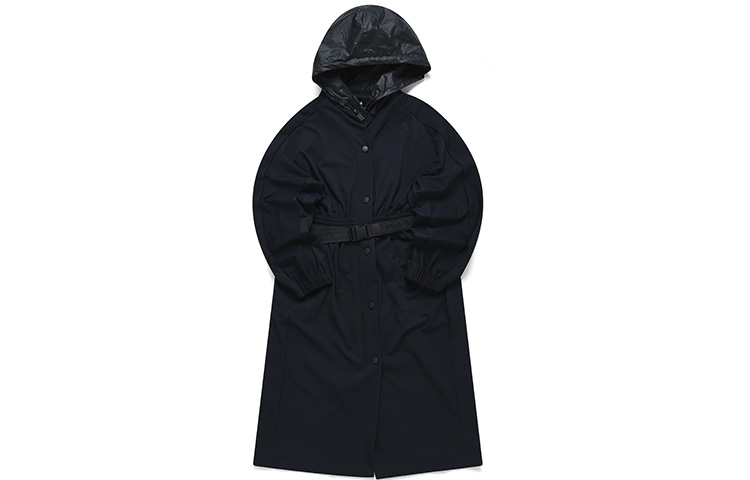 (Women) FILA Emerald  Knitted Longline Lace-Up Hoodie Jacket - Legendary Blue. F11W214504FNV 圖 2