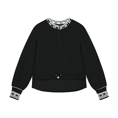 (Women) FILA Emerald Black Knitted Pullover Sweater Casual Winter Wear F11W344201F-BK