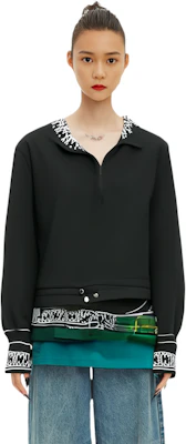 (W) FILA 翡翠黑針織套頭毛衣 休閒冬季穿搭 F11W344201F-BK Shop (W) FILA 翡翠黑針織套頭毛衣 休閒冬季穿搭 F11W344201F-BK