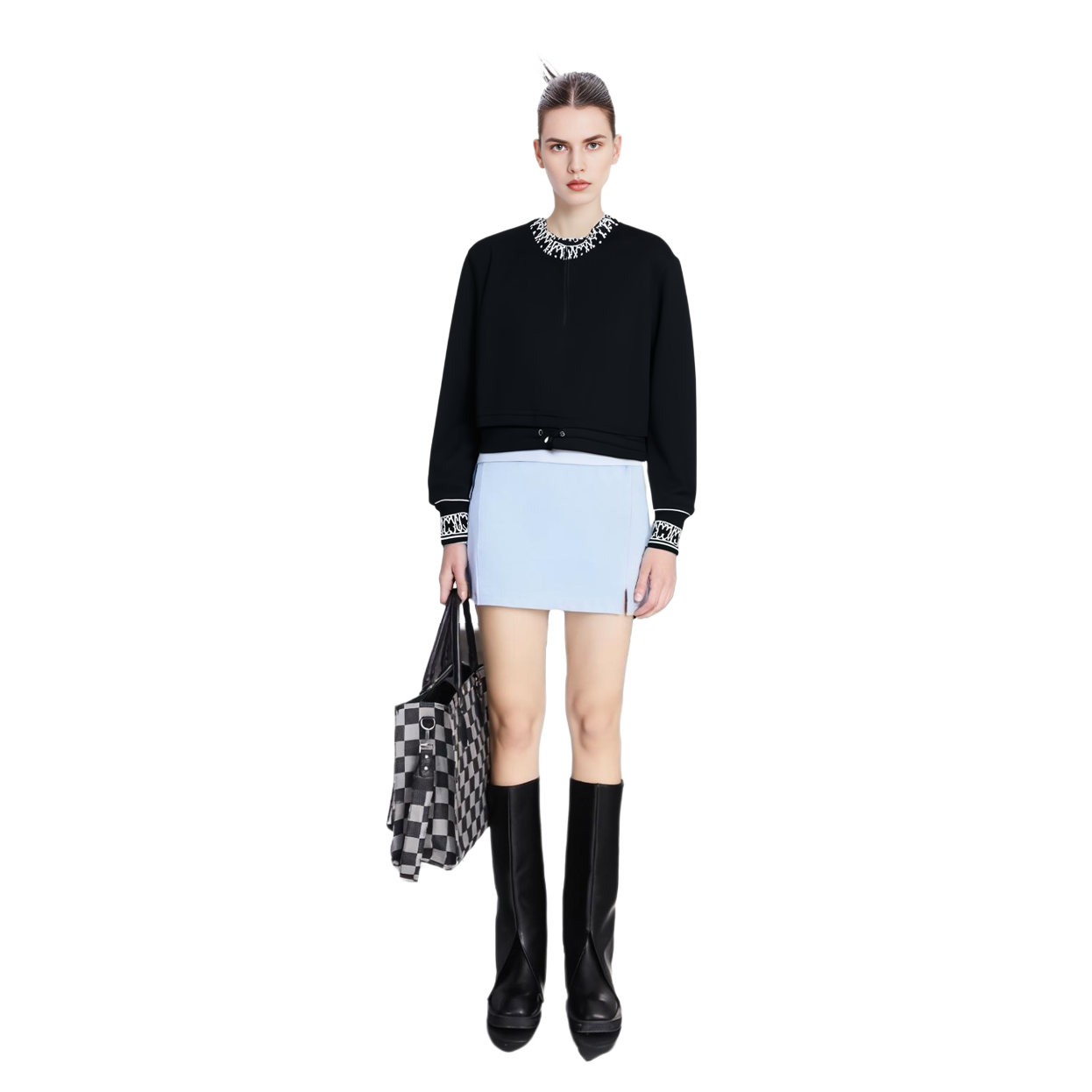 Purchase (W) FILA 翡翠黑針織套頭毛衣 休閒冬季穿搭 F11W344201F-BK