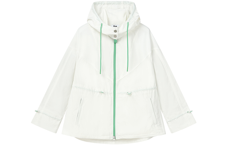 (Women) FILA Emerald Casual Woven Hooded Jacket White F11W214705FWT