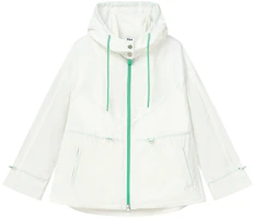(Women) FILA Emerald Casual Woven Hooded Jacket White F11W214705FWT (Women) FILA Emerald Casual Woven Hooded Jacket White F11W214705FWT