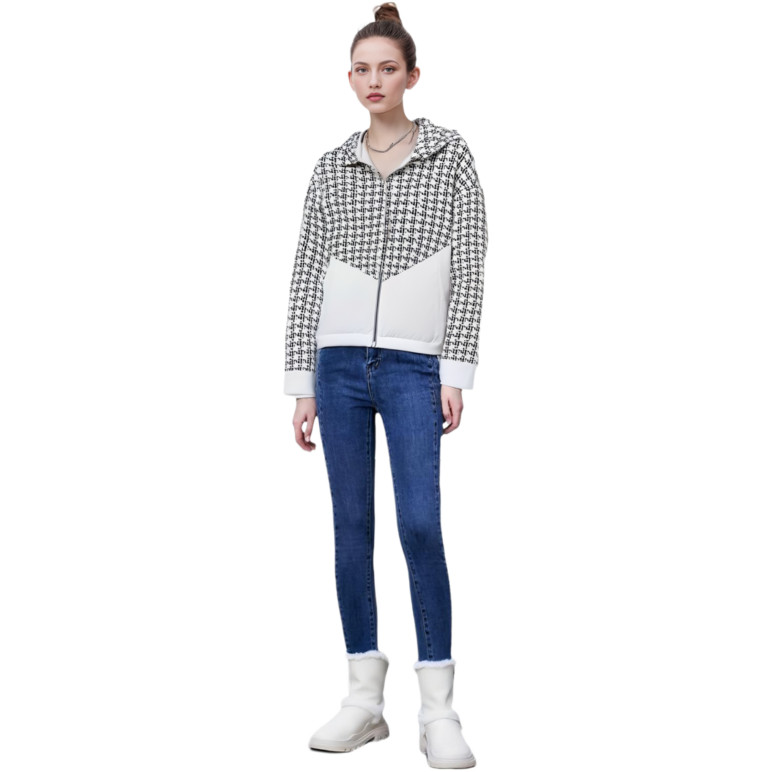 (Women) FILA Emerald Patchwork Hooded Casual Jacket  All-Over Print. F11W414901F-ZA 圖 6