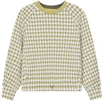 Order (Women) FILA Emerald Plaid Crewneck Casual Pullover Sweatshirt Women Full Print F11W414201F-ZA