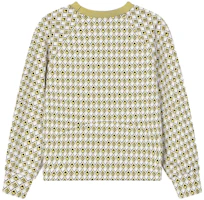 Lookbook (Women) FILA Emerald Plaid Crewneck Casual Pullover Sweatshirt Women Full Print F11W414201F-ZA