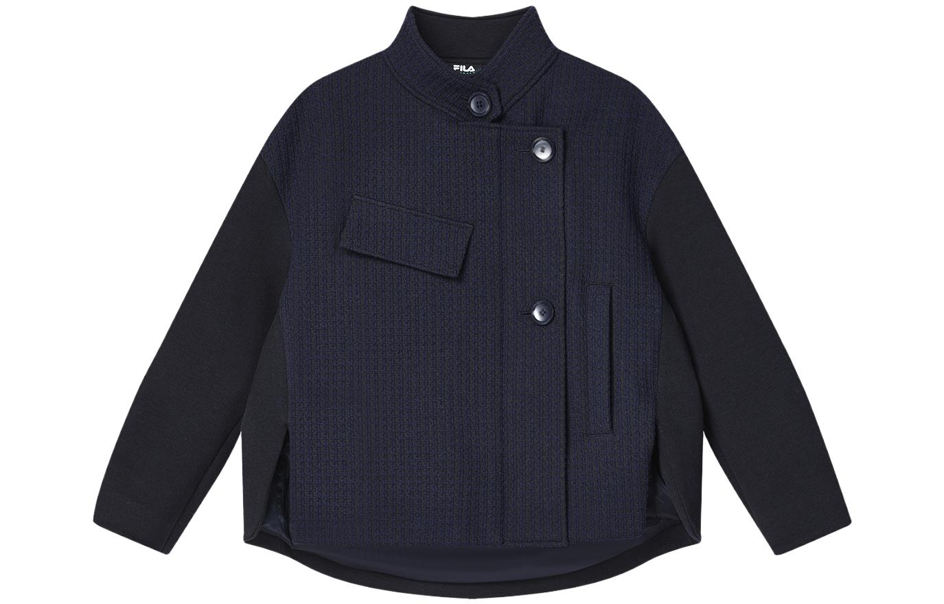 (Women) FILA Emerald Solid Color  Knitted Jacket - Sky Blue F11W414701F-NV