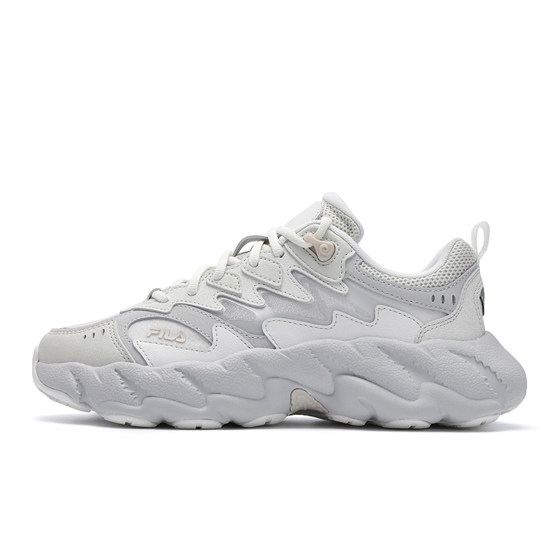 (Women) FILA Fern 2 White Grey Casual Lightweight Sneakers for Everyday Style. F62W622195FAB