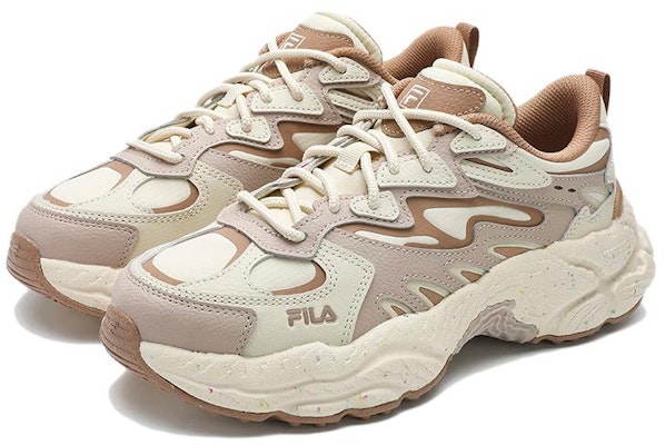 FILA斐樂 Fern 舒適百搭 耐磨 低筒 老爹鞋 女款 米色 Lookbook FILA斐樂 Fern 舒適百搭 耐磨 低筒 老爹鞋 女款 米色