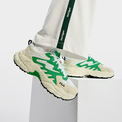FILA斐樂 Fern 蕨草鞋 舒適輕便運動休閒 低筒 老爹鞋 女款 斐樂白 1