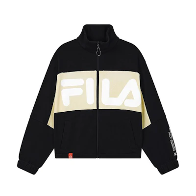 (Women) FILA FILA Originale Retro Zip Jacket - Two-Tone Logo Print, Navy Blue F11W319502F-NV