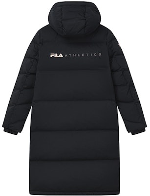 (W) FILA 健身運動 黑色長版連帽羽絨外套 冬季保暖款 A11W141916FBK Lookbook (W) FILA 健身運動 黑色長版連帽羽絨外套 冬季保暖款 A11W141916FBK