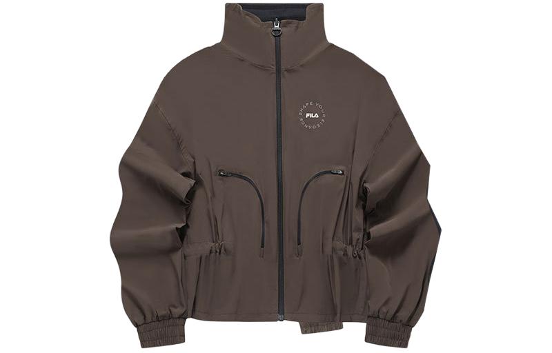 (Women) FILA Fitness Reversible Zip-Up Jacket - Solid Color, Honey Tea Brown A11W411701F-BN 圖 2