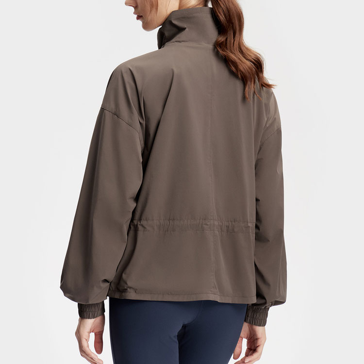 (Women) FILA Fitness Reversible Zip-Up Jacket - Solid Color, Honey Tea Brown A11W411701F-BN 圖 4