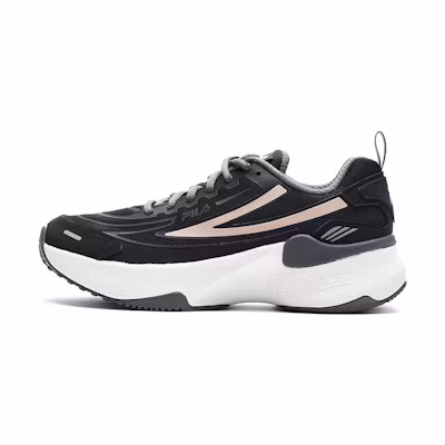 (W) FILA Flow Running Shoes 'Core Black Pink'