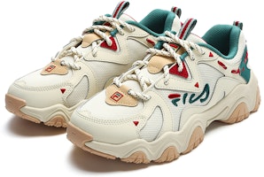 (W) FILA Fluid 4 Sneakers 'Krim Hijau Merah' F12W312101FCC Order (W) FILA Fluid 4 Sneakers 'Krim Hijau Merah' F12W312101FCC