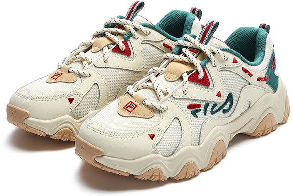 (W) FILA Fluid 4 运动鞋 '米色绿色红色' F12W312101FCC Order (W) FILA Fluid 4 运动鞋 '米色绿色红色' F12W312101FCC