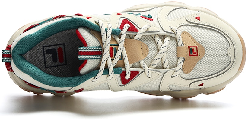 (W) FILA Fluid 4 运动鞋 '米色绿色红色' F12W312101FCC Lookbook (W) FILA Fluid 4 运动鞋 '米色绿色红色' F12W312101FCC