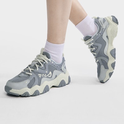 (W) FILA Fluid 4 Kasut 'Kelabu Putih' F12W322107FAD Cheap (W) FILA Fluid 4 Kasut 'Kelabu Putih' F12W322107FAD