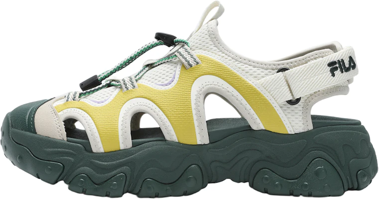 (Women) FILA FLUID 5 Sandals White/Yellow - Retro, Stylish, Breathable & Durable. F12W422402FTY Buy (Women) FILA FLUID 5 Sandals White/Yellow - Retro, Stylish, Breathable & Durable. F12W422402FTY