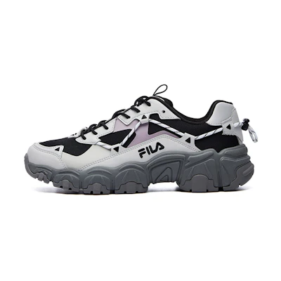 (W) FILA Fluid Low Tops Sports Shoe Black Gray
