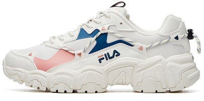 (Women) FILA Fluid Low Tops Sports Shoe White Blue F12W114111FWM (Women) FILA Fluid Low Tops Sports Shoe White Blue F12W114111FWM